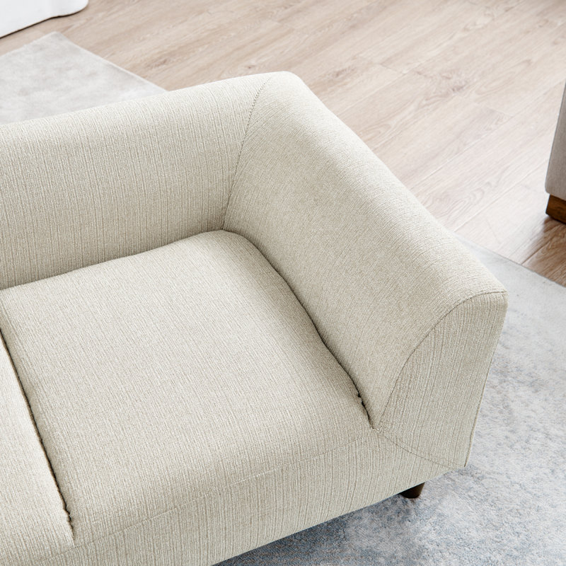 Modern Sofapet Sofa With Backrest And Armrests, Modern Rectangular Pet Sofa Suitable  Medium And Large Dogs, Soft Cushion Comtable Dog Sofa,--Beige