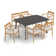 Lido 7-Piece 63" Rectangular Dining Table & Armchairs Set