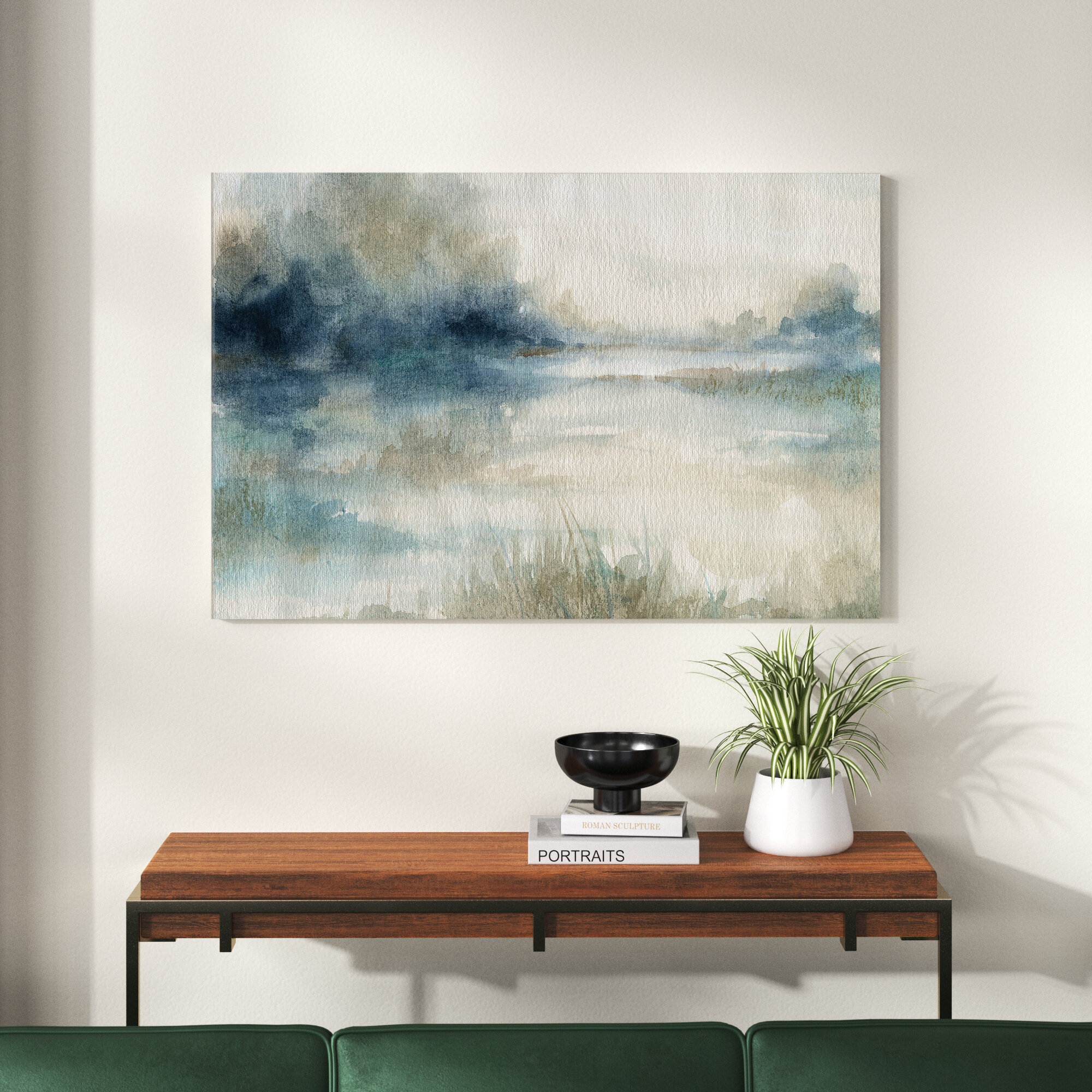 Still Evening Waters II - Wrapped Canvas Print Wade Logan Size: 32 H x 48 W x 1 D