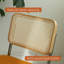 Chaises de salle à manger rembourrées en tissu et en rotin Tristen-124083190-124083191