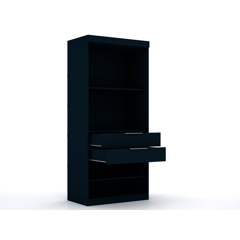 Mulberry 36" Wardrobe Closet In Midnight Blue, Dark Blue