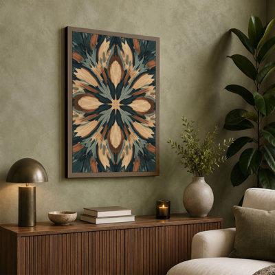 Mandala Symmetry Geometric - Wrapped Canvas
