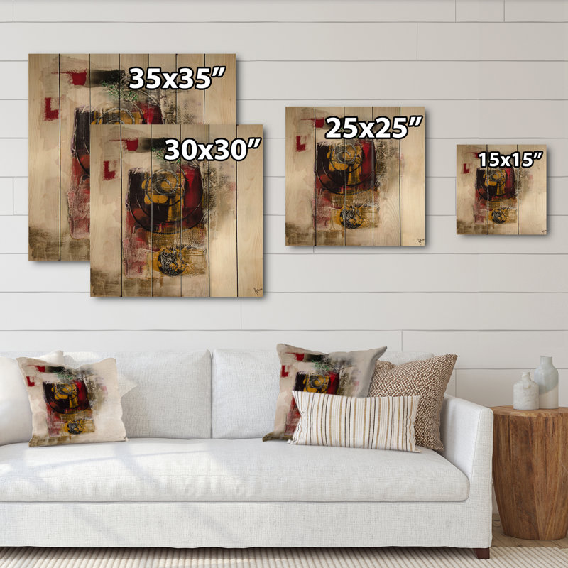 «Abstract Energetic Color Dance IV», reproduction sur bois sans cadre, H 30 po x l 30 po x P 1 po