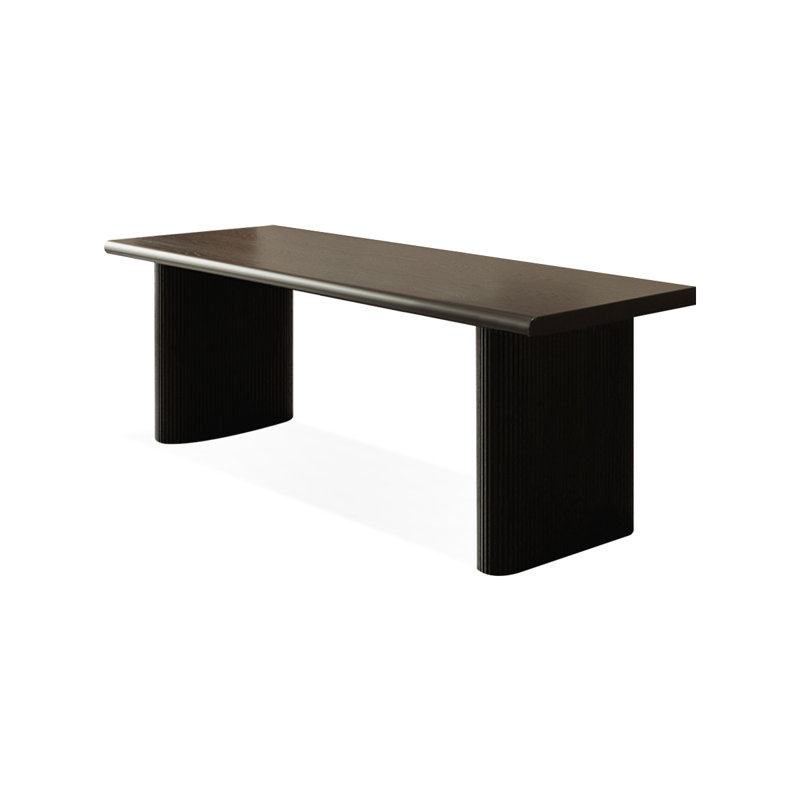 Black Rectangular Solid Wood desk, 29.53" H x 70.87" W x 23.62" D