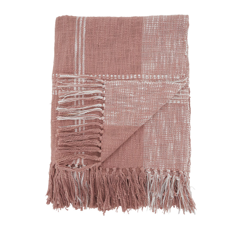 Couverture en coton Chelse, Rose