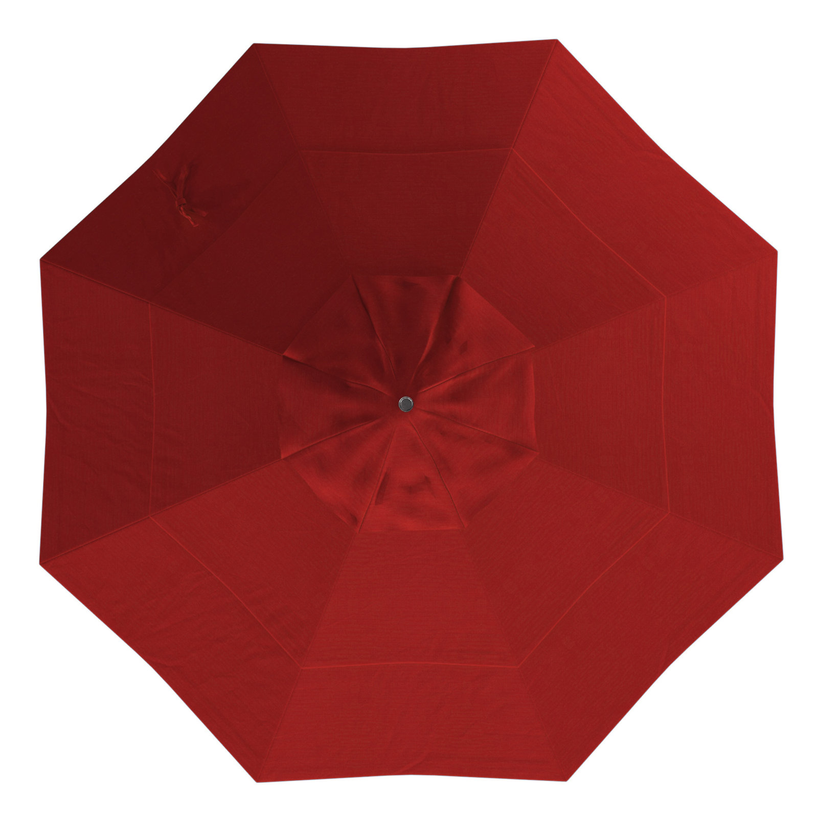 Ohara 132'' Market Umbrella, Red- Olefin, Hammertone Gray