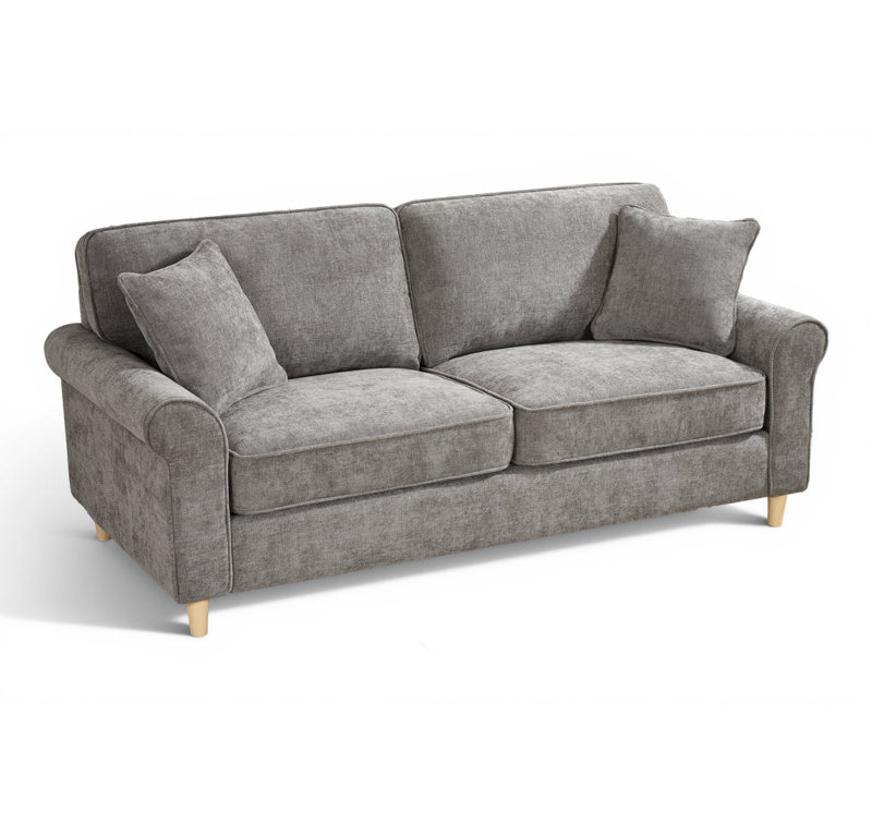 Howland 3 Seater Chenille Sofa, 3, Dark Grey
