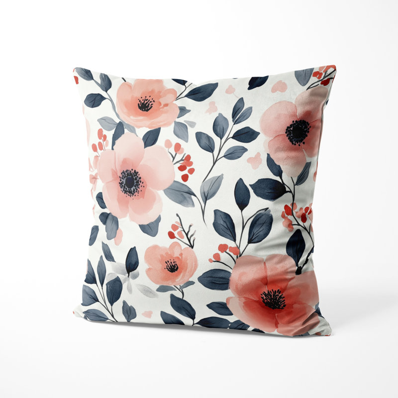 Coussin Floral, H 18 po x l 18 po