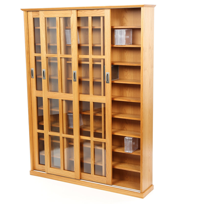Armoire multimédia autoportante, Chêne