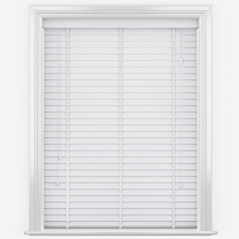 Fauxwood Tape Venetian Blind, 240cm W x 150cm L, White