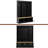 Elegant APP Controlled LED Light Hall Tree With 9 Hooks, Roman Column Design Natural Storage Bench With 3 Large Cabinets, Farmhouse Entryway Organizer With Shelves For Hallway-1327867841