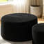 Ensemble de repose-pieds rond 2 pièces pour le salon, repose-pieds en velours côtelé moderne avec mousse haute densité (ensemble de 2)-207190197