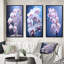 «Purple Orchids Elegance», 3 pièces sur toile-1328977585-1328977615
