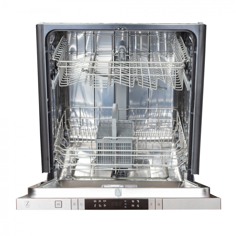 ZLINE 24 in. Fingerprint Resistant Control Dishwasher with Stainless Steel Tub and Style Handle, 52dBa