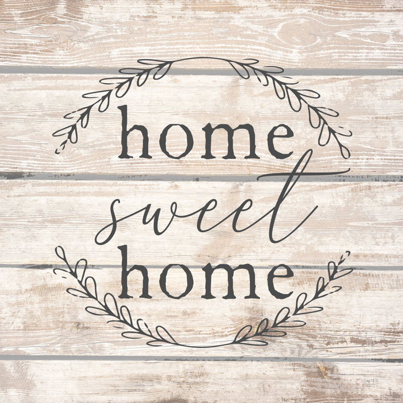 "Home Sweet Home" sur toile par Cindy Jacobs, H 30 po x l 30 po