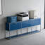 Armoire de rangement moderne et modulaire en métal avec tablettes réglables, organisateur de bureau polyvalent avec portes à fermeture en douceur, armoire en acier robuste pour bureau à domicile, salon, entrée ou cuisine-739736766
