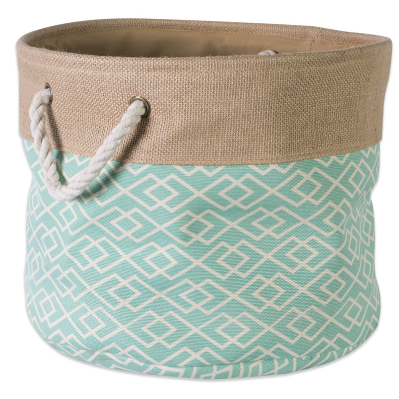 Corbeille en tissu Easingwold, Aigue-marine, H 9 po x l 12 po x P 12 po