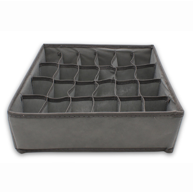 Panier de rangement pliable gris pour commode 12 po x 12 po x 4 po, Gris