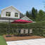 Parasol carré en porte-à-faux 10 pi en rouge (sans base de parasol)-246067530