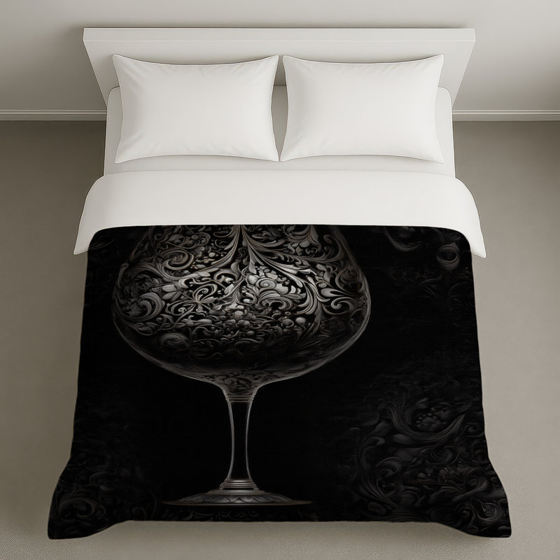 Housse de couette en verre complexe Intricate, Très grand lit