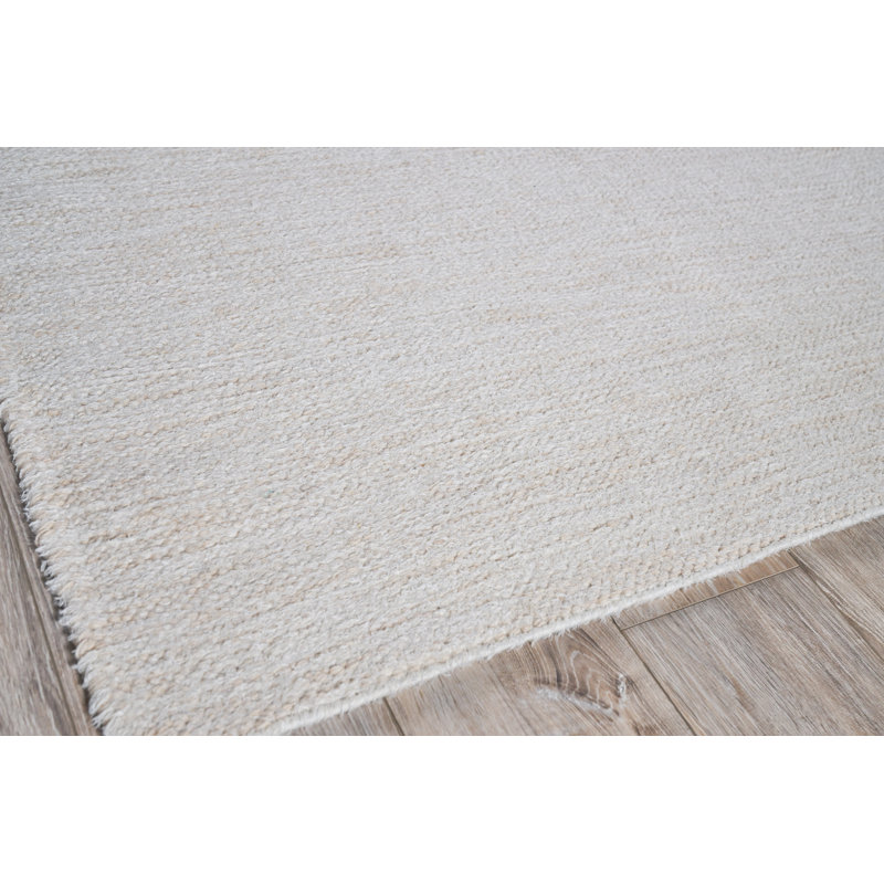Exquisite Rugs Tranquility Handmade Flatweave Wool Ivory Area Rug, Rectangle 10' x 14'