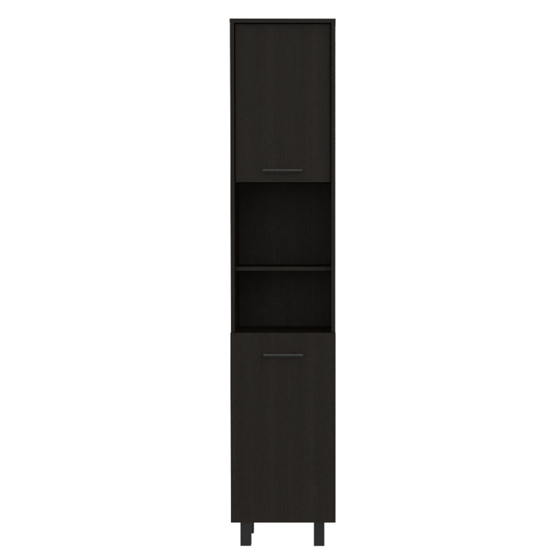 Garde-manger rectangulaire à 2 tablettes Thorndike - wengé noir, Noir