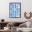 Floral Vichy Blue Flowers, reproduction d'art non encadrée-920322645