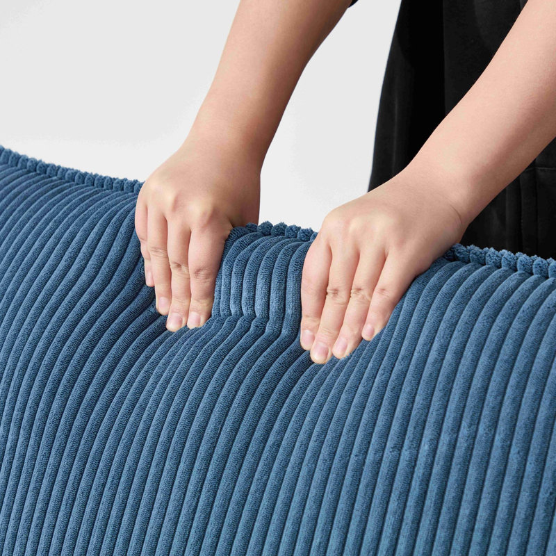 Fauteuil demi-tonneau pivotant 360 avec 3 coussins pour le salon, Bleu