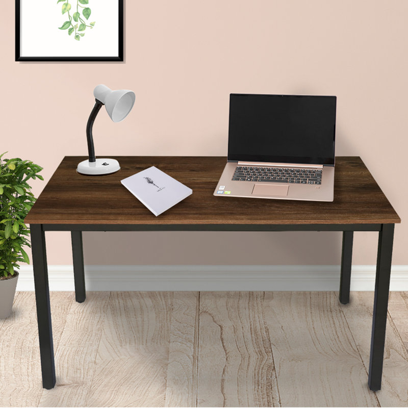 Bureau d'écriture, Plateau brun noyer / cadre noir