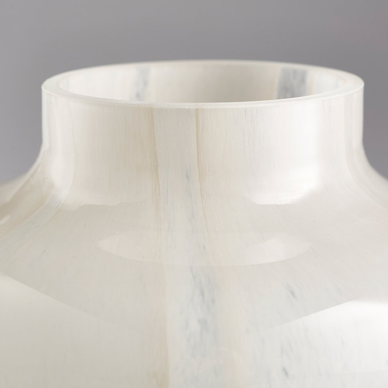 Glass Table Vase, 8.25" H x 7.5" W x 7.5" D