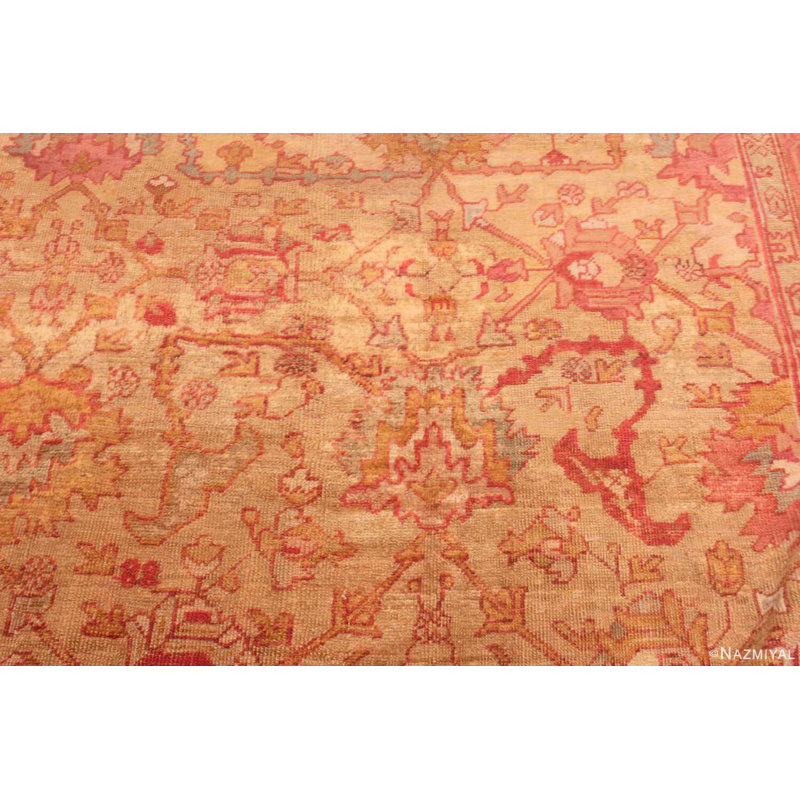 Oversized Antique Shabby Elegance Turkish Oushak Rug