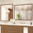 Walnut Wood Grain Framed Rectangle Bathroom Mirror, Wall Mounted Vanity Mirror with 4 MM Tempered Glass-1774377205