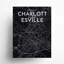 Charlottesville, carte de la ville, impression graphique-1816501792-1816501843