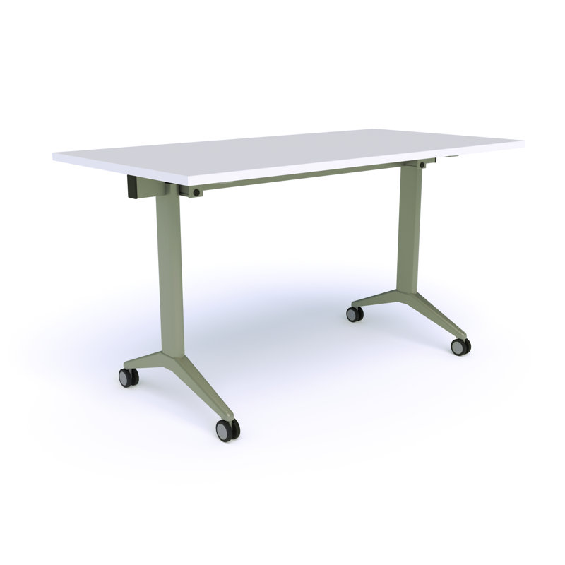 Mobius Training Table with Casters, White, 29" H x 60" L x 30" W