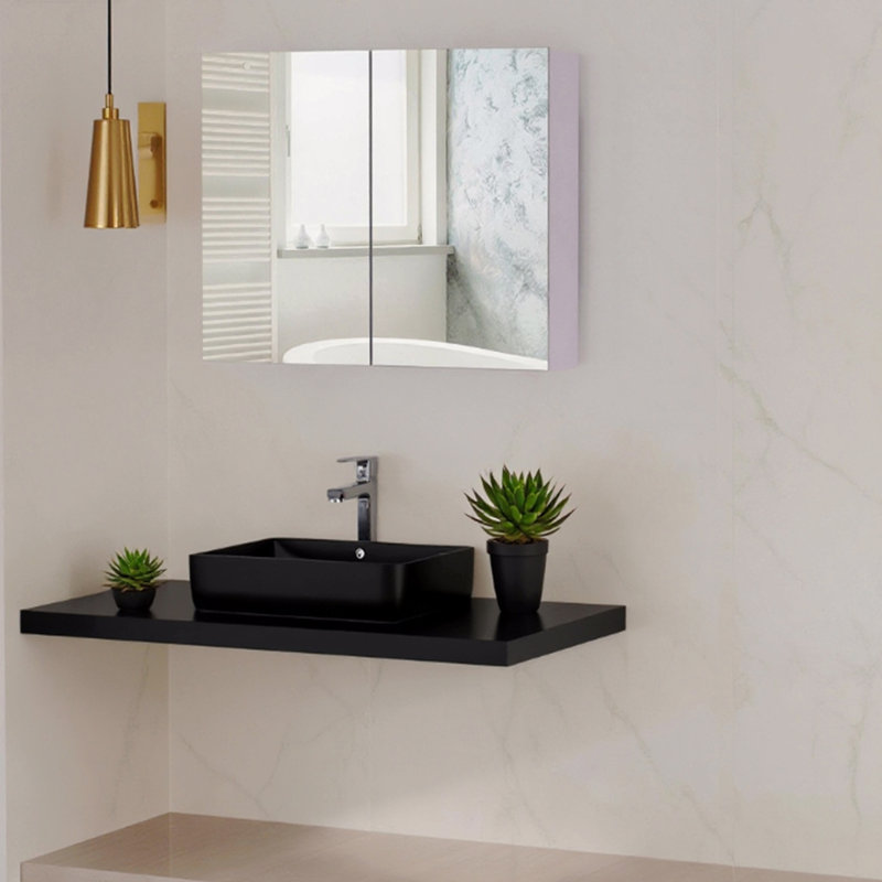 Double Door Wall Mounted Bathroom Mirror