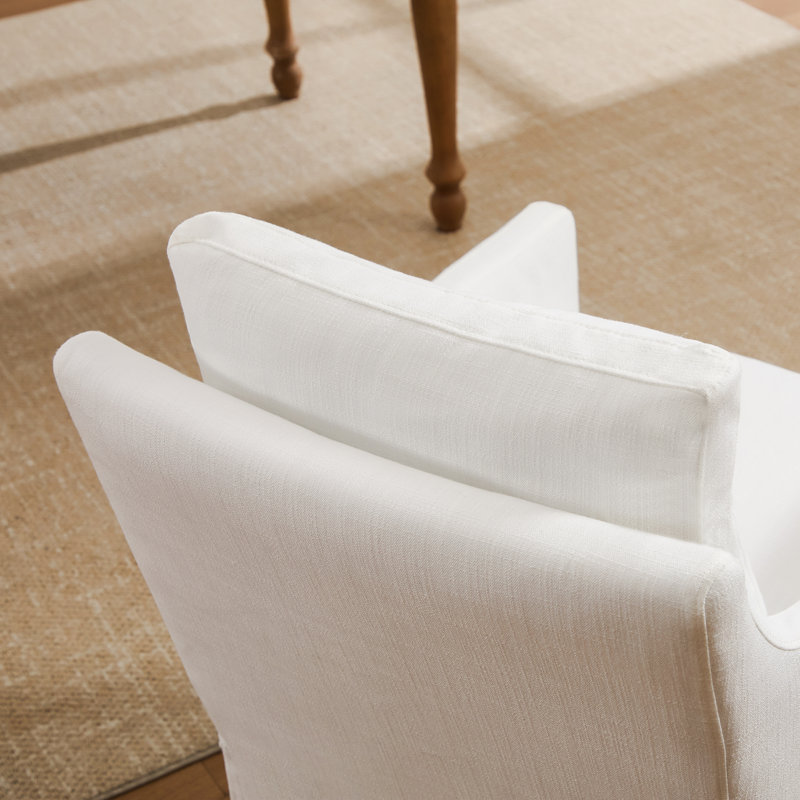 Fauteuil rembourré en lin, Beige