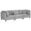 3 - Piece Upholstered Corduroy Modular Sectional with Pillow Back and Solid Wood Legs-771323893