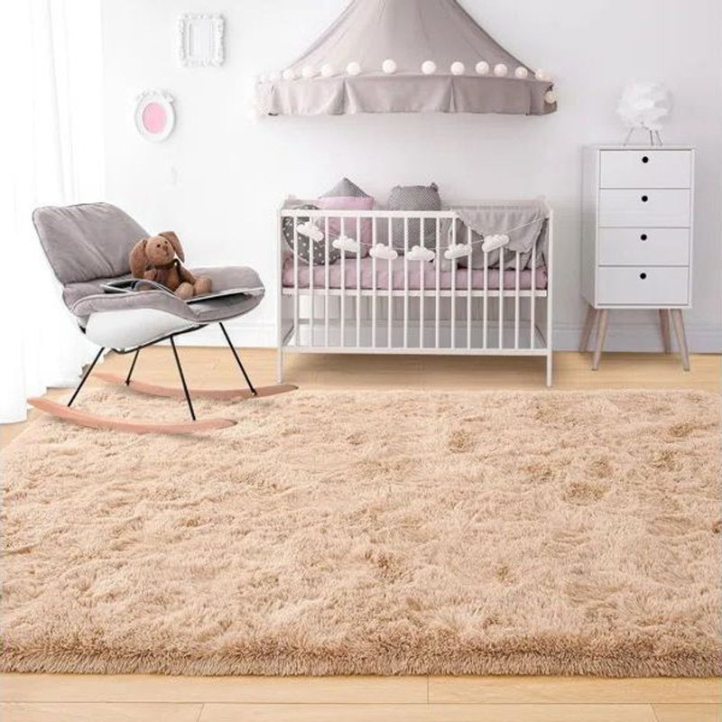 Solid Colour Shag Area Rug, Rectangle 183 x 275 cm