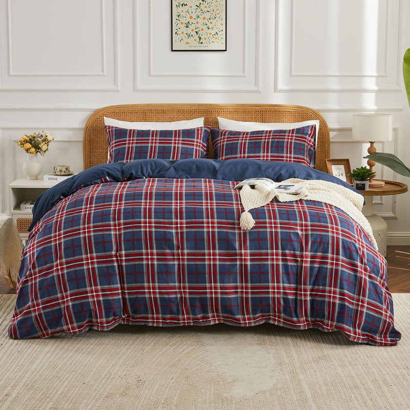 Ensemble de housse de couette pour très grand lit Gogreen, ensembles de literie pour très grand lit en microfibre douce et respirante, ensemble de housse de couette à motif très confortable avec fermeture à glissière (très grand)