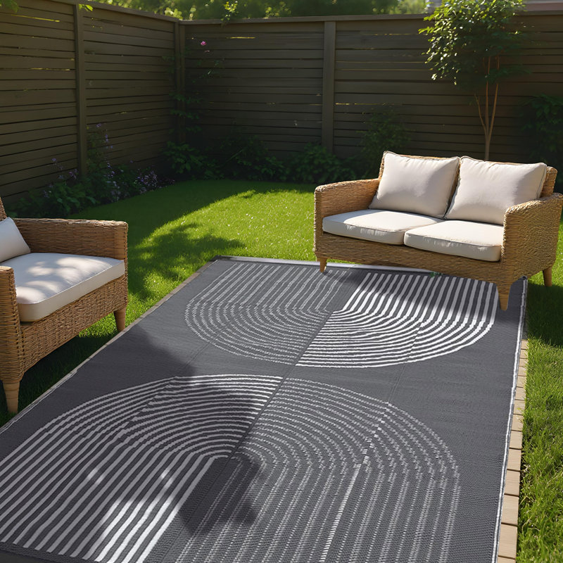9x12 ft Modern Outdoor Rug, Outdoor Plastic Straw Rug, Durable Outdoor Carpet, Reversible Camping Rugs, Indoor/Outdoor Floor Cover for Deck Garden Patio Porch, Picnic, Camping, Parties