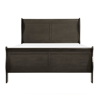 Full Size Traditional Gray Bed In Style For Bedroom, Comes With Headboard, And Rails, Box Spring Essential Inspired Needed