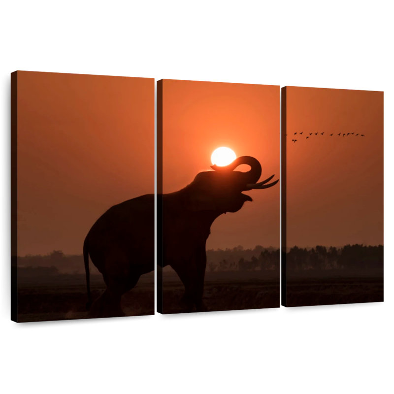 Brampt Elephant Call Silhouette, 20" H x 33" W