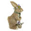Figurine de lapin 15 "en sisal brun avec panier 15"