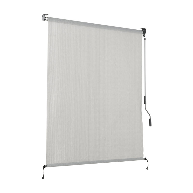  Rideau roulant en tissu PEHD pour patio, L 48 po x L 96 po, Gris