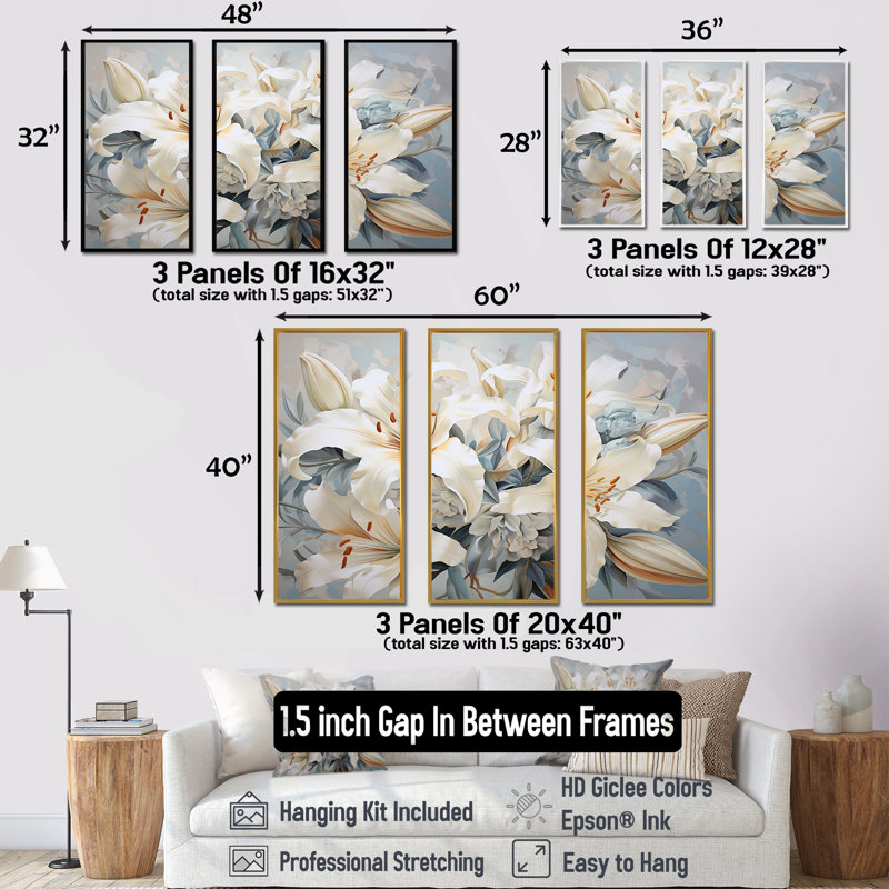 Ensemble de salon Beige lys simple Tranquility V - lys, H 40 po x l 60 po x P 1 po, Cadre naturel flottant