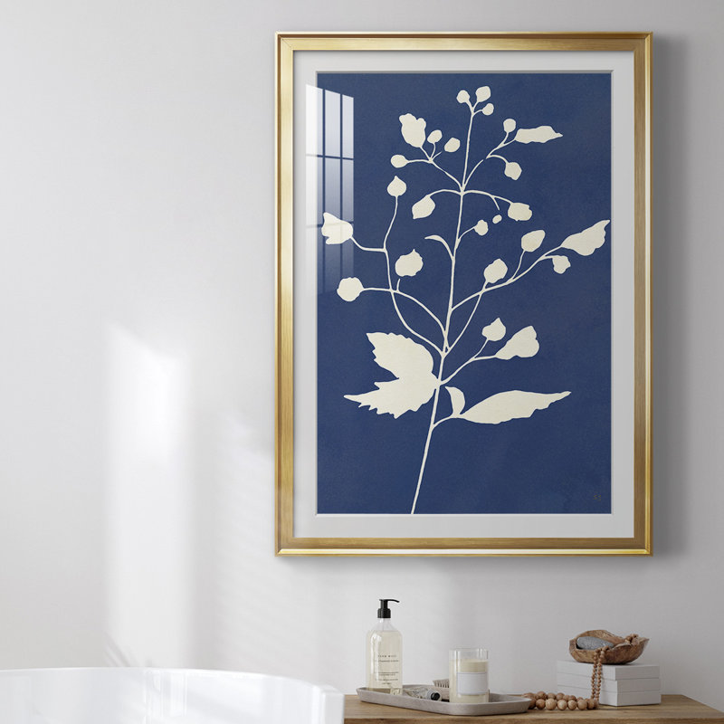 «Night Sky Silhouette II», reproduction encadrée de qualité supérieure - prête à être accrochée, Or