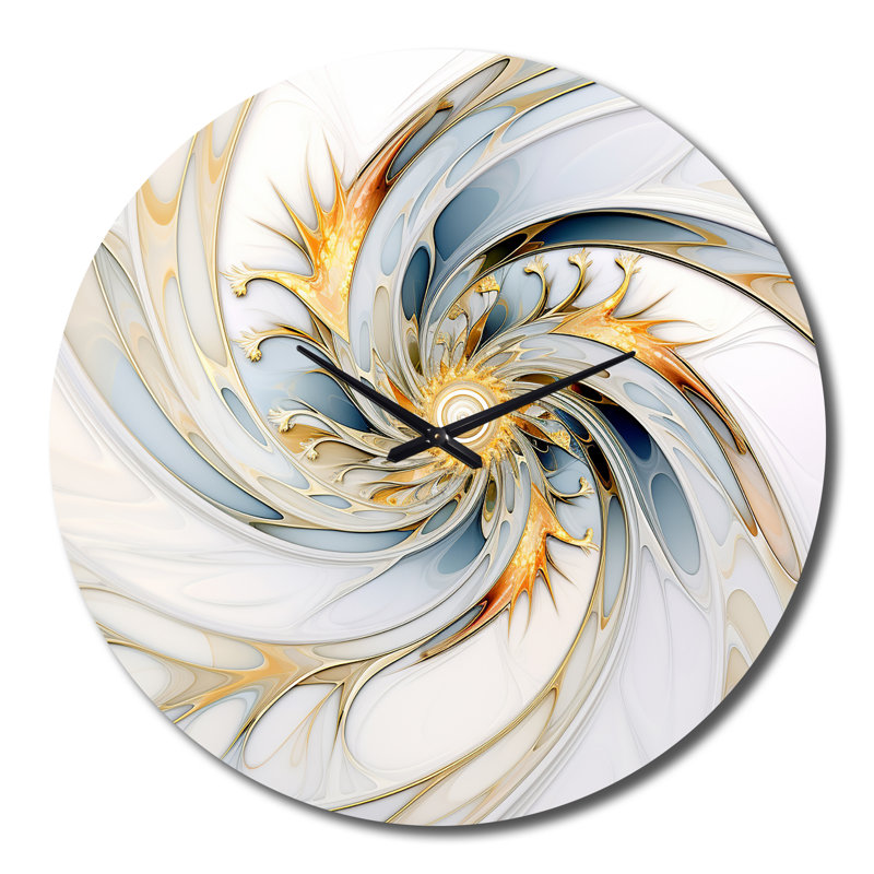Horloge murale Fractal Flower Joy, Très grand