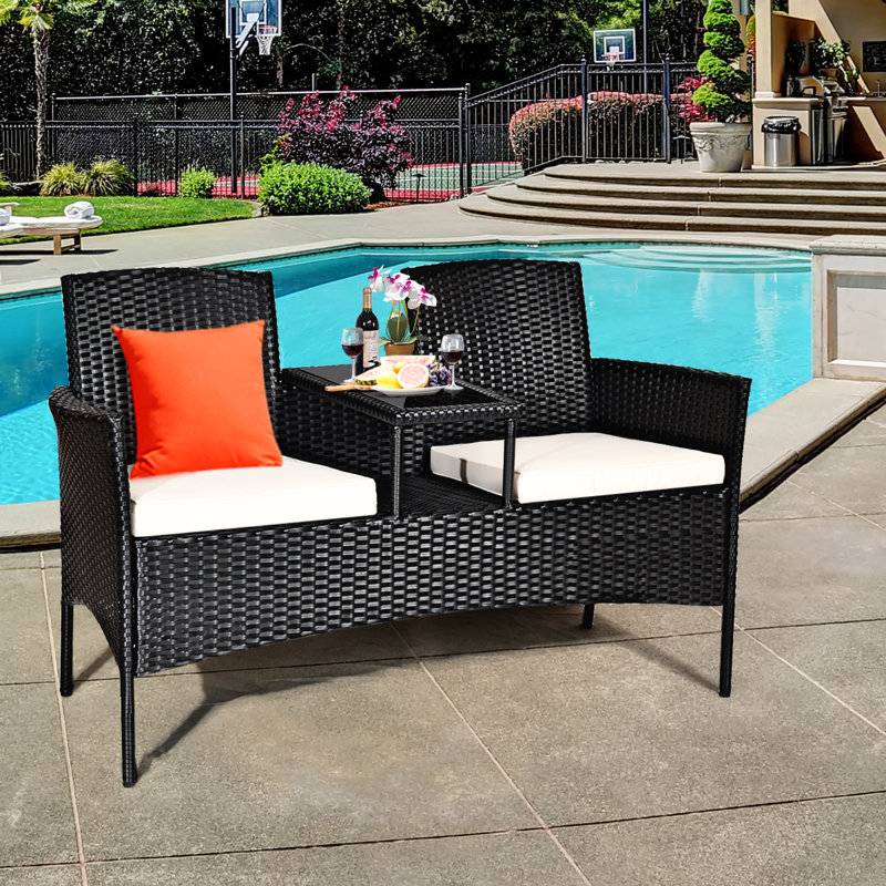 Marcelino 2 - Person Patio Conversation Set with Cushions