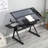 Black Adjustable Tempered Glass Drafting Printing Table With Chair-1764636264