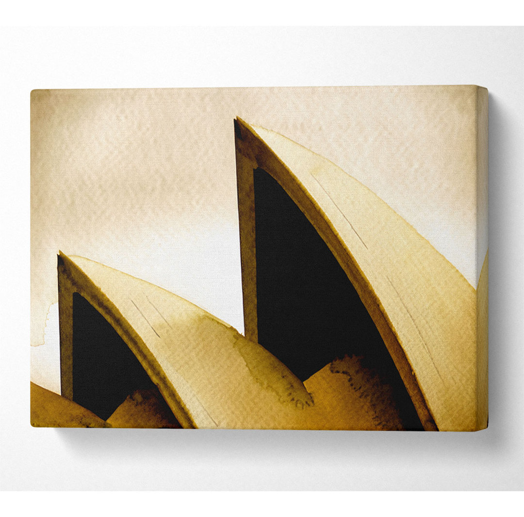 Sydney Opera House Peaks Sepia - Kunstdrucke auf Leinwand